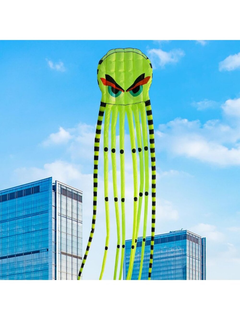 26ft 3D Octopus Foil Kite with 1000D String - Perfect for Beach & Outdoor Fun!